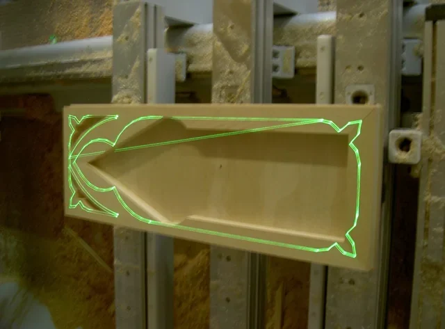 Aligning the prepared workpiece with a laser