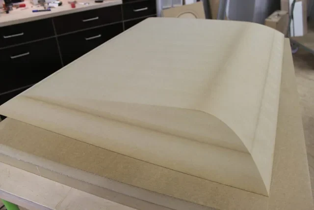 3D milling of an MDF block