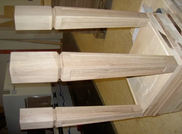 Tapered table legs with milled pockets