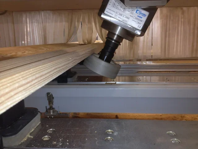 Indexed-axis machining of a profiled timber component