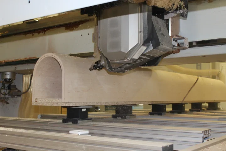 4-axis machining of a curved form with an inclined tool