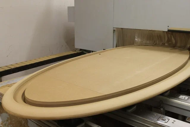 Milling an MDF ring with an elliptical profile