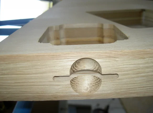 Tabletop with an integrated technical card slot